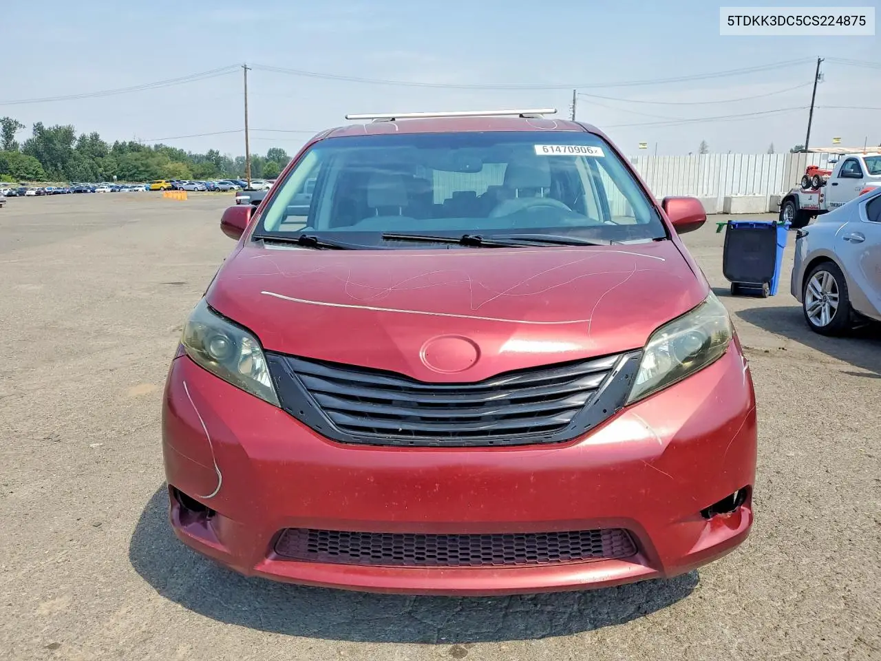 2012 Toyota Sienna Le VIN: 5TDKK3DC5CS224875 Lot: 61470906