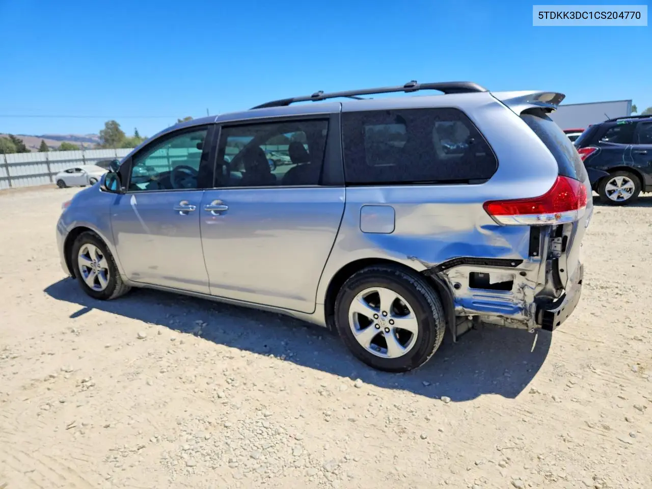 2012 Toyota Sienna Le VIN: 5TDKK3DC1CS204770 Lot: 61625436
