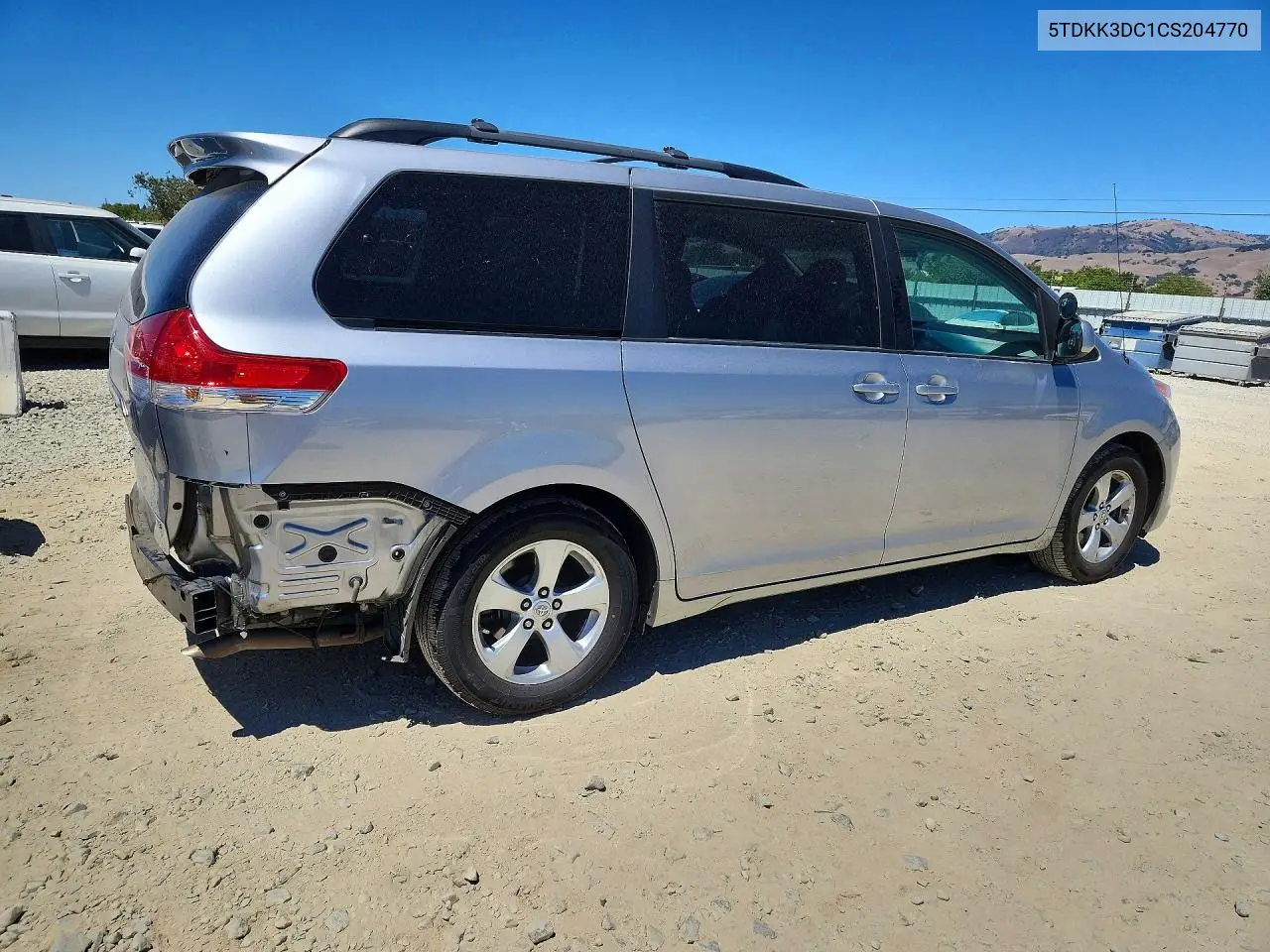 2012 Toyota Sienna Le VIN: 5TDKK3DC1CS204770 Lot: 61625436