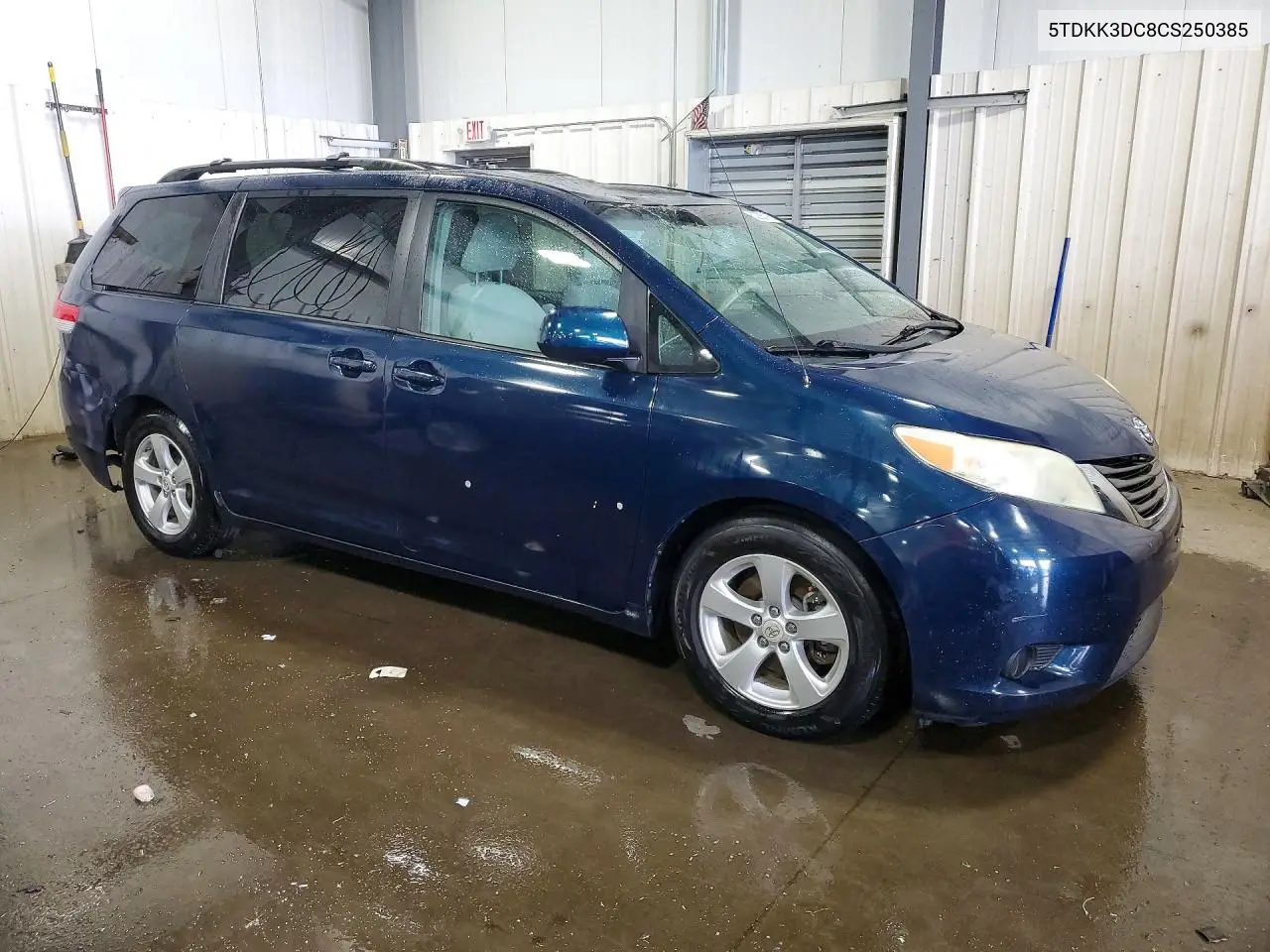 2012 Toyota Sienna Le VIN: 5TDKK3DC8CS250385 Lot: 62205176