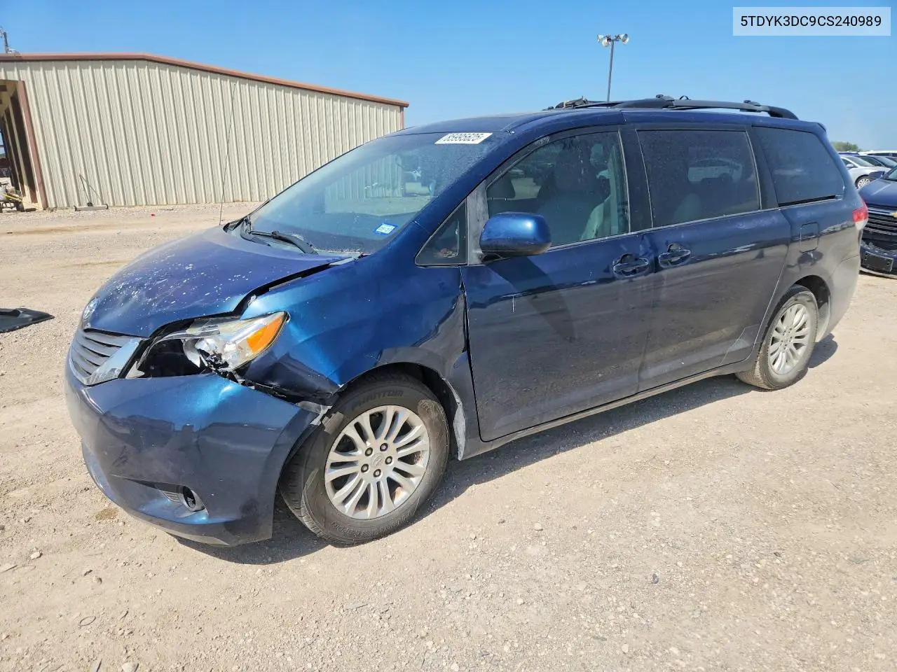 2012 Toyota Sienna Xle 8-Passenger VIN: 5TDYK3DC9CS240989 Lot: 85995625