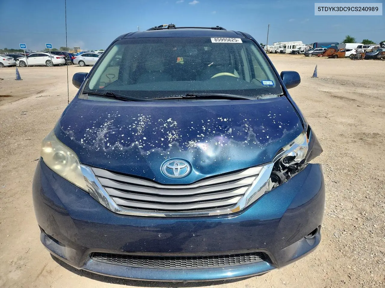 2012 Toyota Sienna Xle 8-Passenger VIN: 5TDYK3DC9CS240989 Lot: 85995625