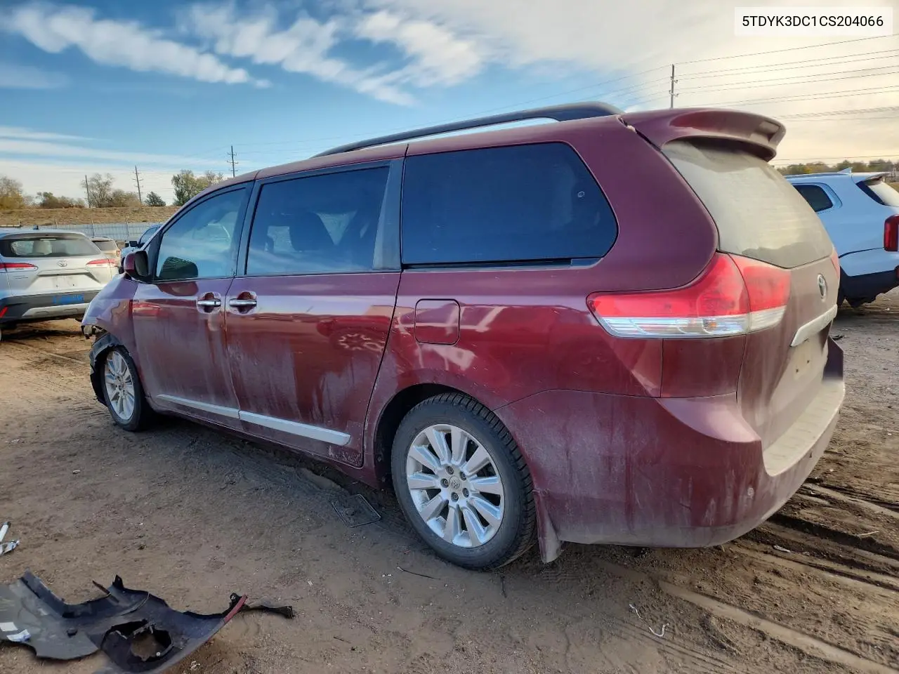 5TDYK3DC1CS204066 2012 Toyota Sienna Xle