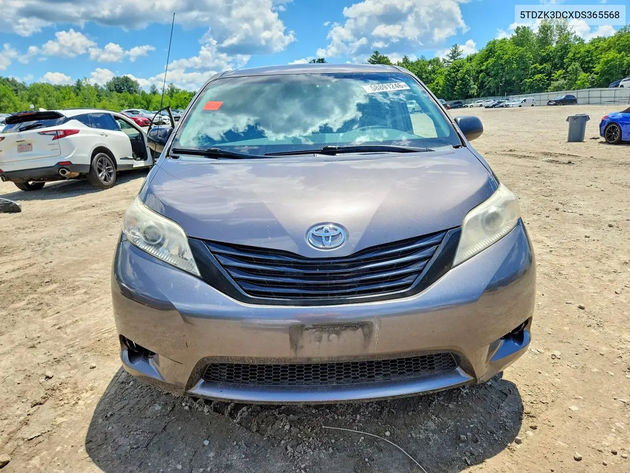 2013 Toyota Sienna L 7-Passenger VIN: 5TDZK3DCXDS365568 Lot: 58891246