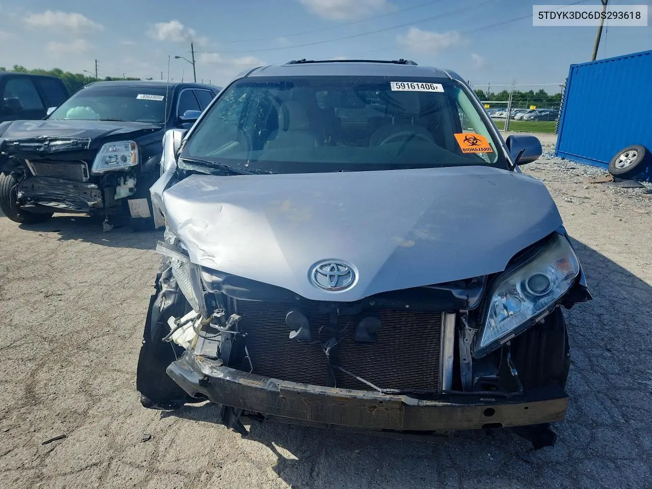 2013 Toyota Sienna Xle 8-Passenger VIN: 5TDYK3DC6DS293618 Lot: 59161406