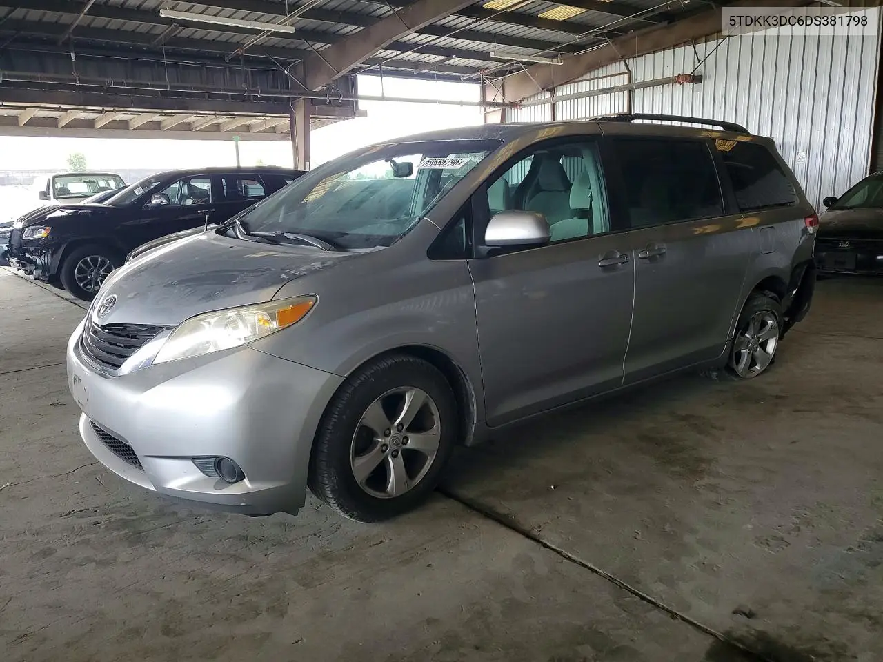 2013 Toyota Sienna Le VIN: 5TDKK3DC6DS381798 Lot: 59686796