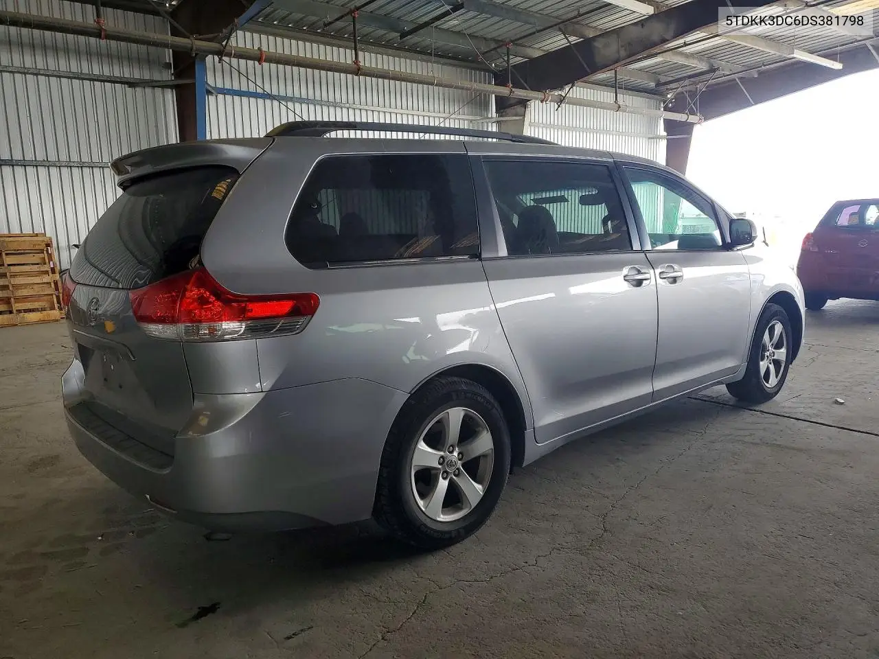 2013 Toyota Sienna Le VIN: 5TDKK3DC6DS381798 Lot: 59686796