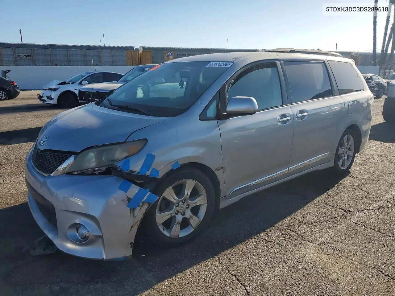2013 Toyota Sienna Sport VIN: 5TDXK3DC3DS289618 Lot: 60819506