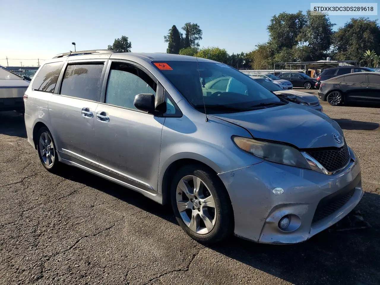 2013 Toyota Sienna Sport VIN: 5TDXK3DC3DS289618 Lot: 60819506