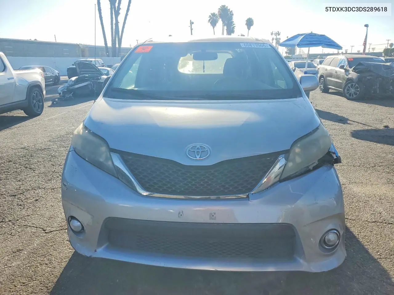 2013 Toyota Sienna Sport VIN: 5TDXK3DC3DS289618 Lot: 60819506