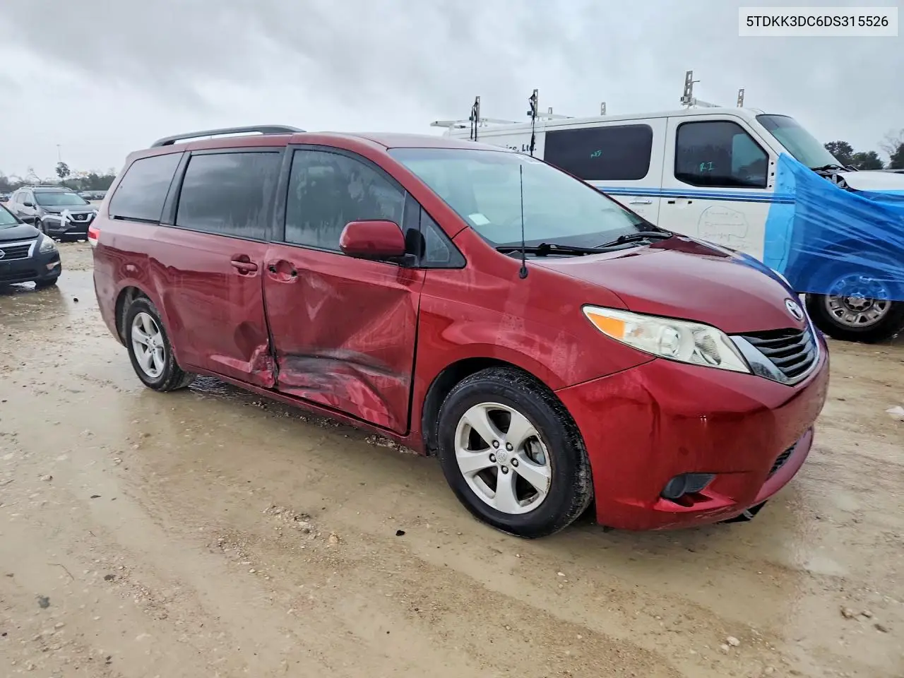 2013 Toyota Sienna Le VIN: 5TDKK3DC6DS315526 Lot: 60860686