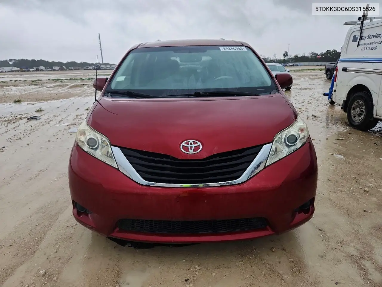 2013 Toyota Sienna Le VIN: 5TDKK3DC6DS315526 Lot: 60860686