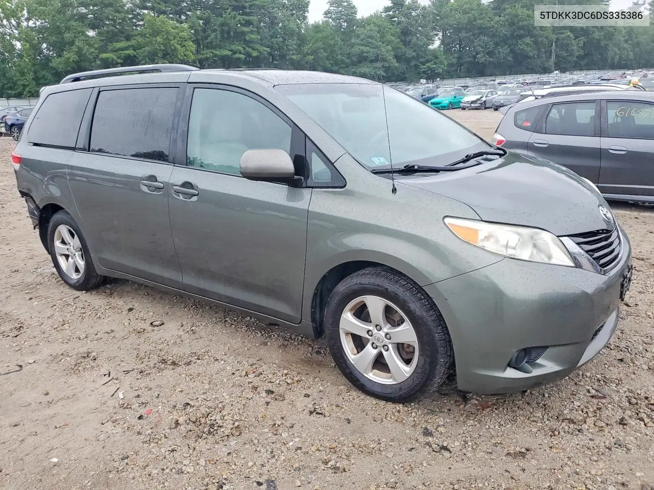 2013 Toyota Sienna Le VIN: 5TDKK3DC6DS335386 Lot: 61790356