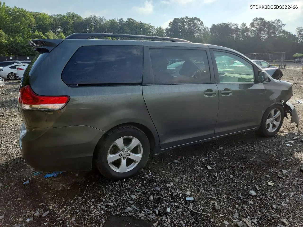 2013 Toyota Sienna Le VIN: 5TDKK3DC5DS322466 Lot: 61941506