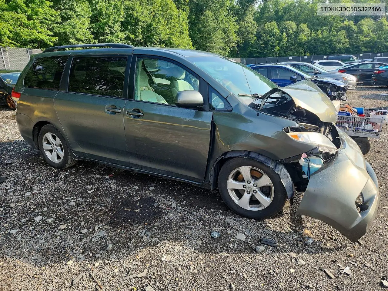 2013 Toyota Sienna Le VIN: 5TDKK3DC5DS322466 Lot: 61941506
