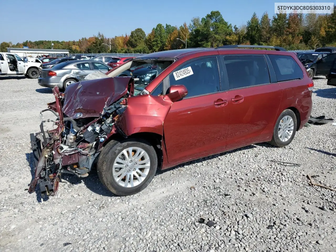 5TDYK3DC8DS303310 2013 Toyota Sienna Xle