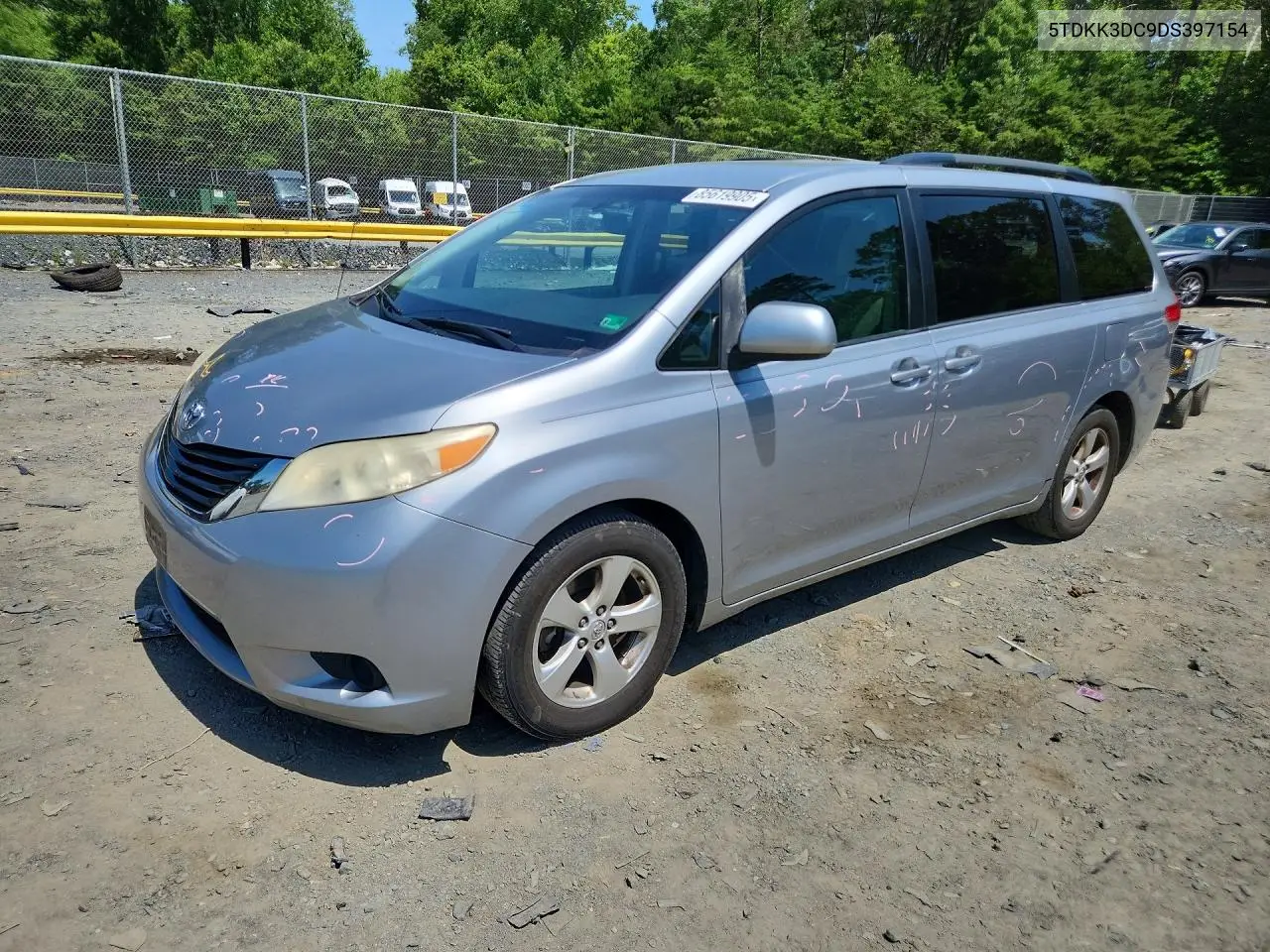 2013 Toyota Sienna Le VIN: 5TDKK3DC9DS397154 Lot: 85619905
