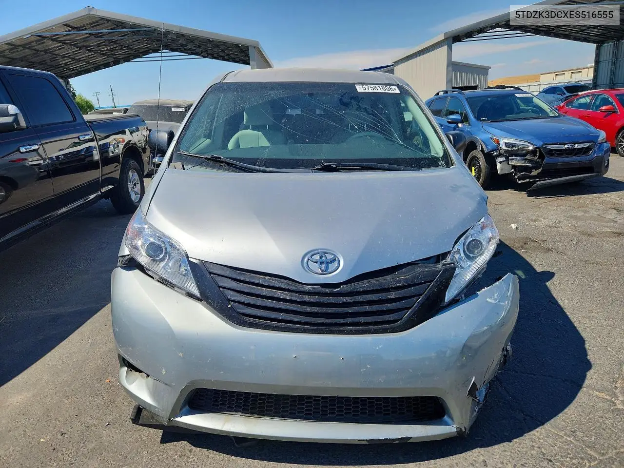 2014 Toyota Sienna L 7-Passenger VIN: 5TDZK3DCXES516555 Lot: 57581806