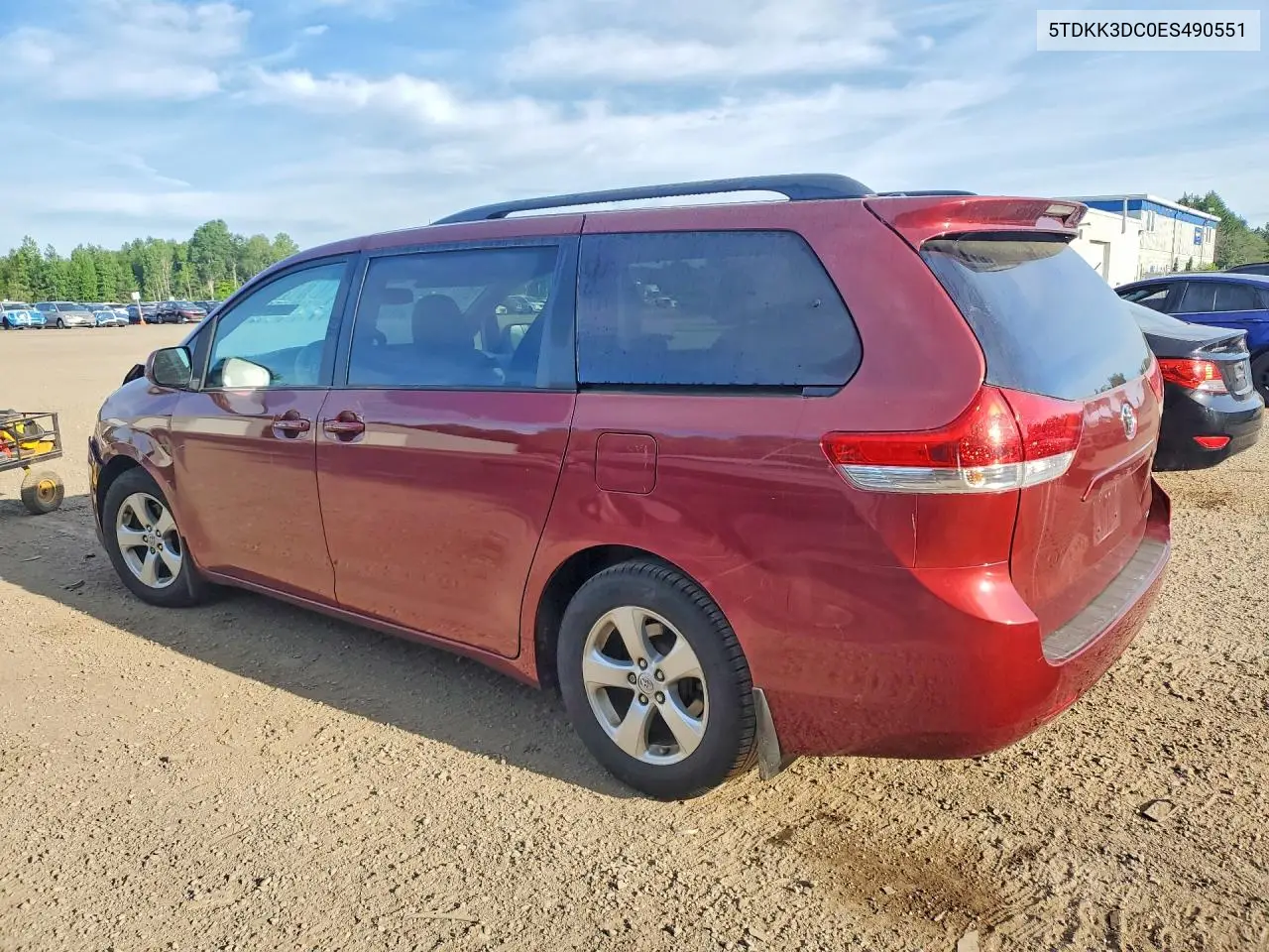 2014 Toyota Sienna Le VIN: 5TDKK3DC0ES490551 Lot: 58043436