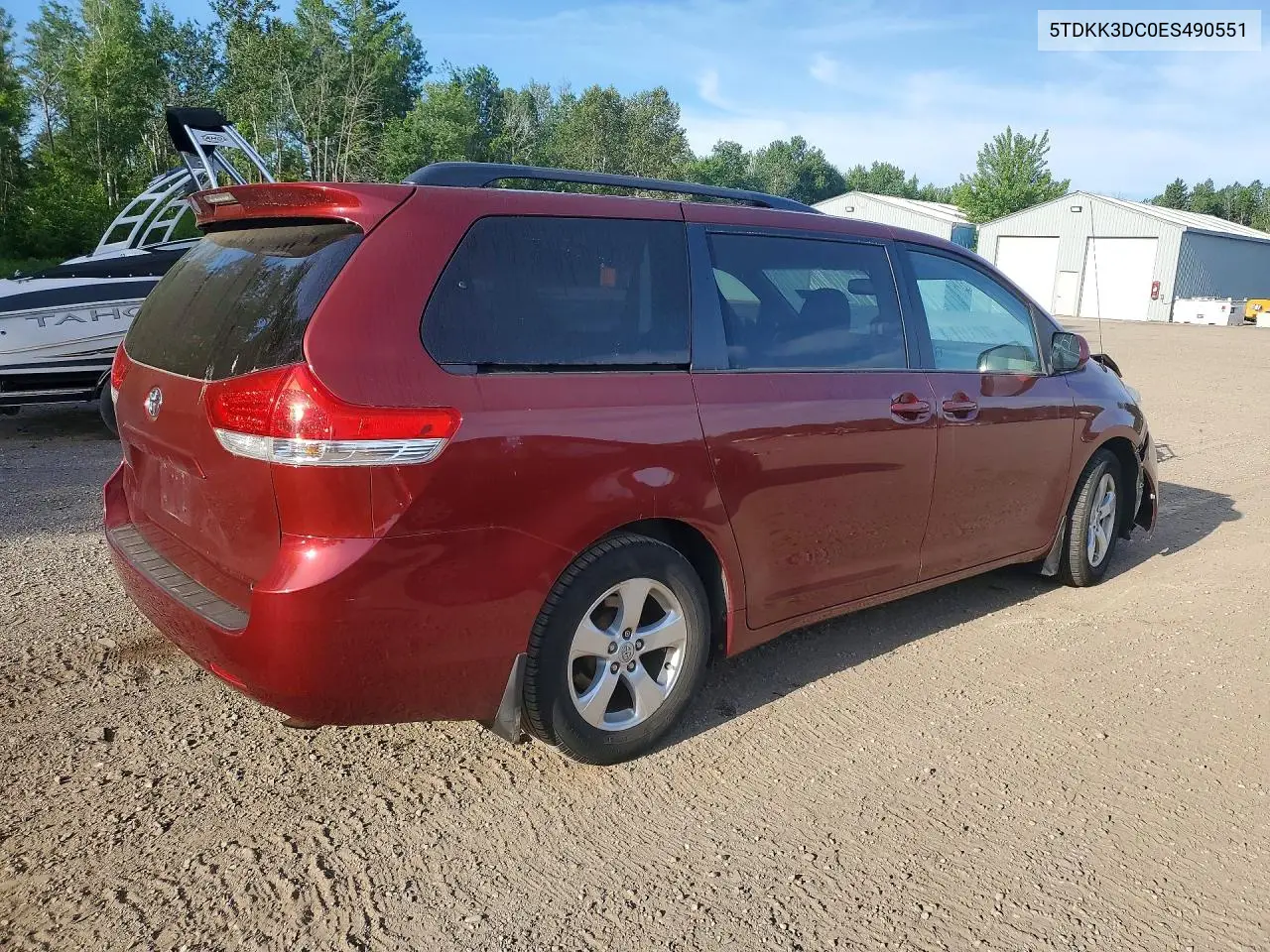2014 Toyota Sienna Le VIN: 5TDKK3DC0ES490551 Lot: 58043436
