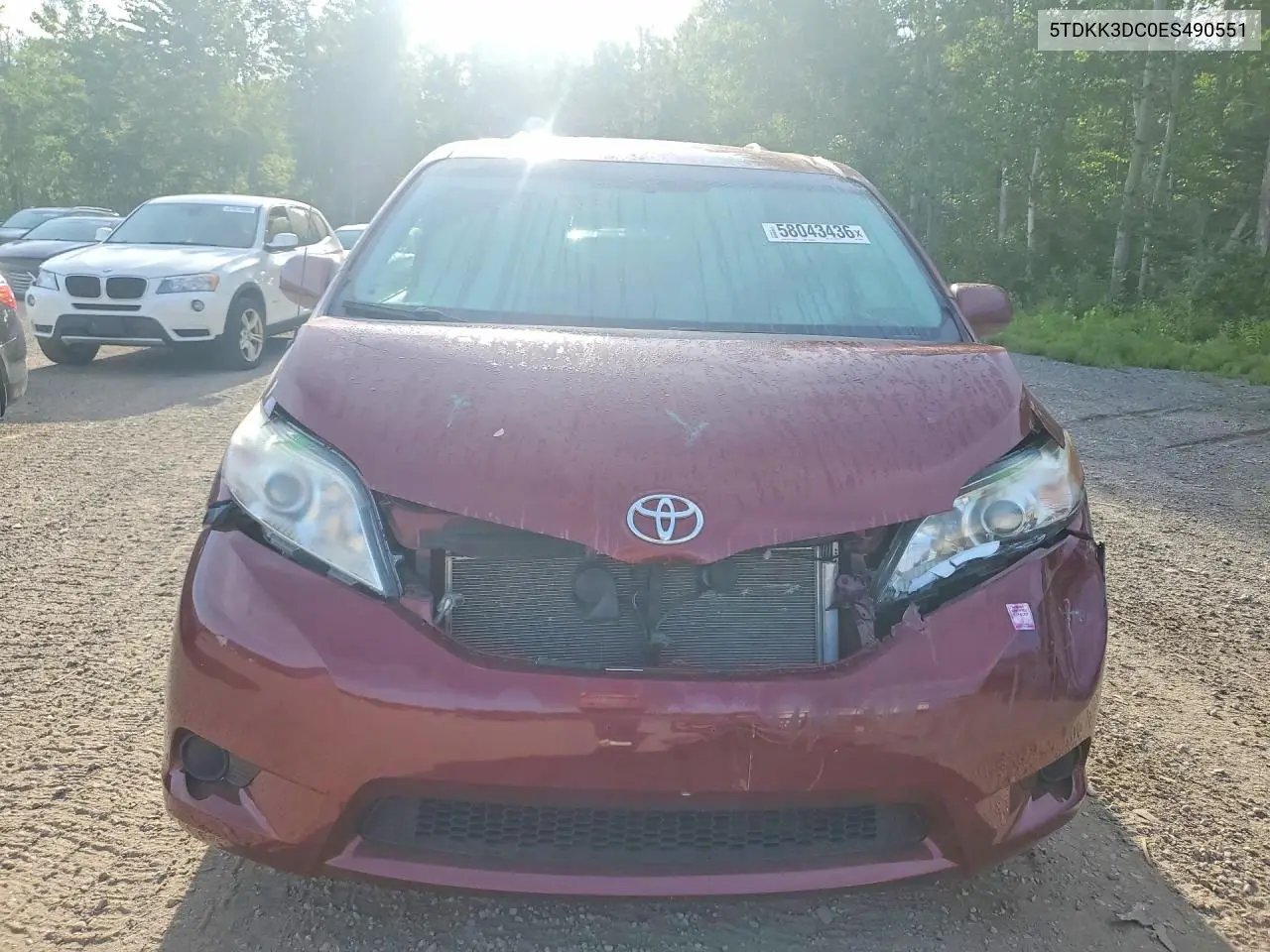 2014 Toyota Sienna Le VIN: 5TDKK3DC0ES490551 Lot: 58043436