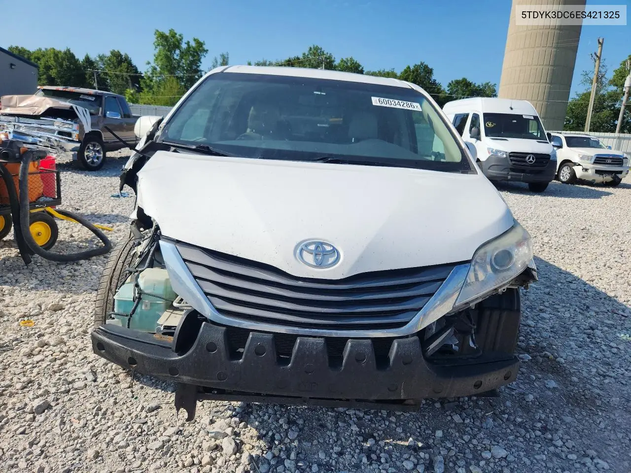 2014 Toyota Sienna Xle 8-Passenger VIN: 5TDYK3DC6ES421325 Lot: 60034286