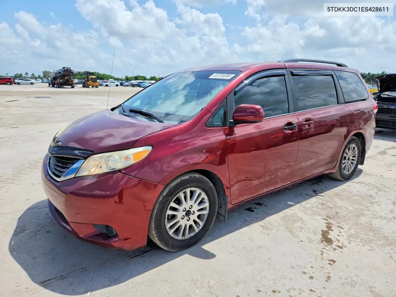 2014 Toyota Sienna Le VIN: 5TDKK3DC1ES428611 Lot: 60703096