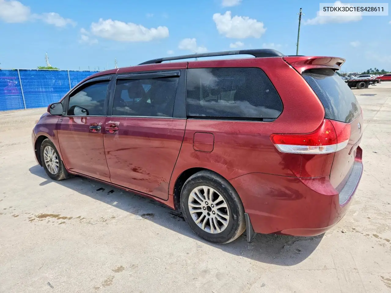 2014 Toyota Sienna Le VIN: 5TDKK3DC1ES428611 Lot: 60703096