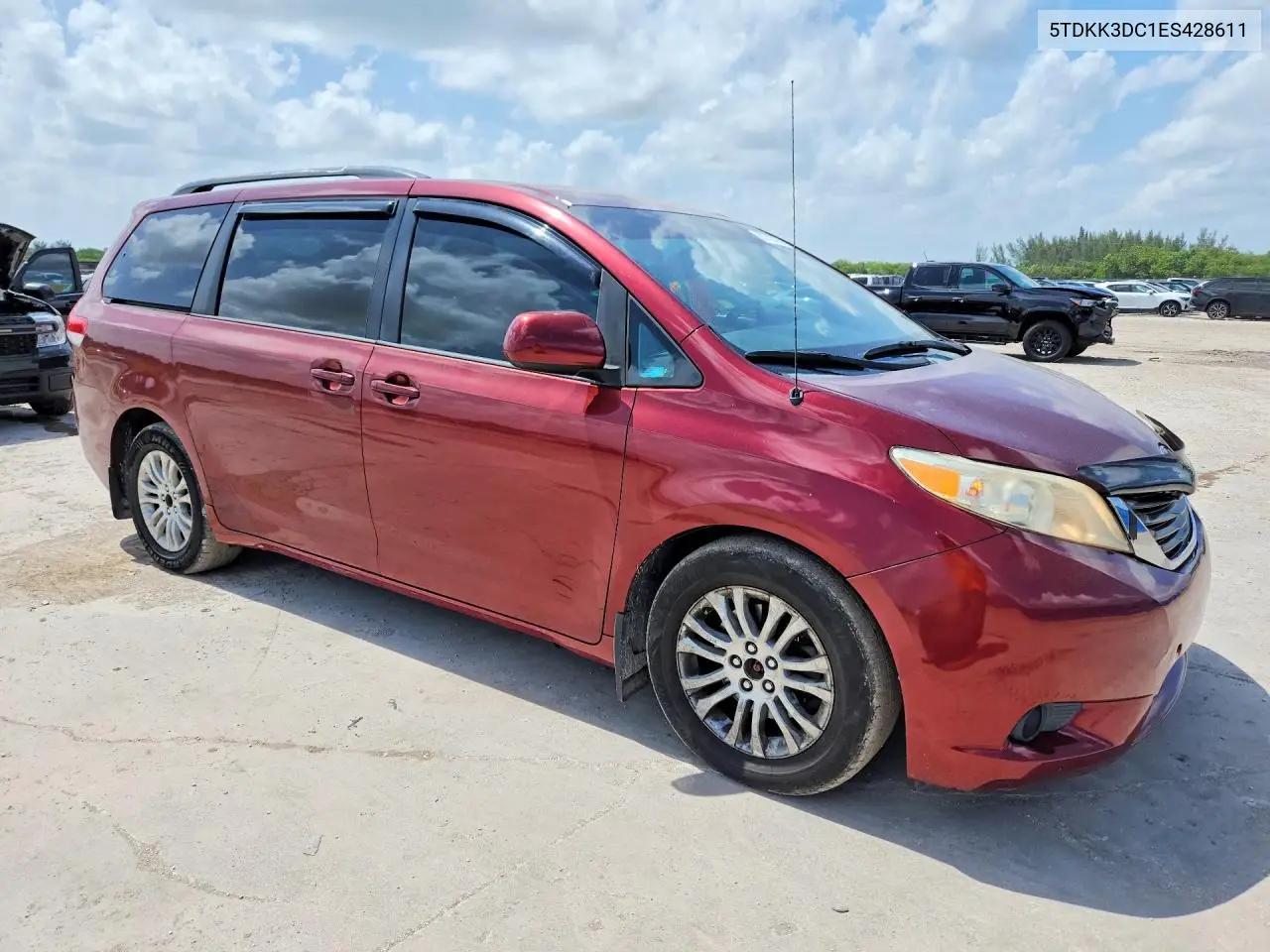 2014 Toyota Sienna Le VIN: 5TDKK3DC1ES428611 Lot: 60703096