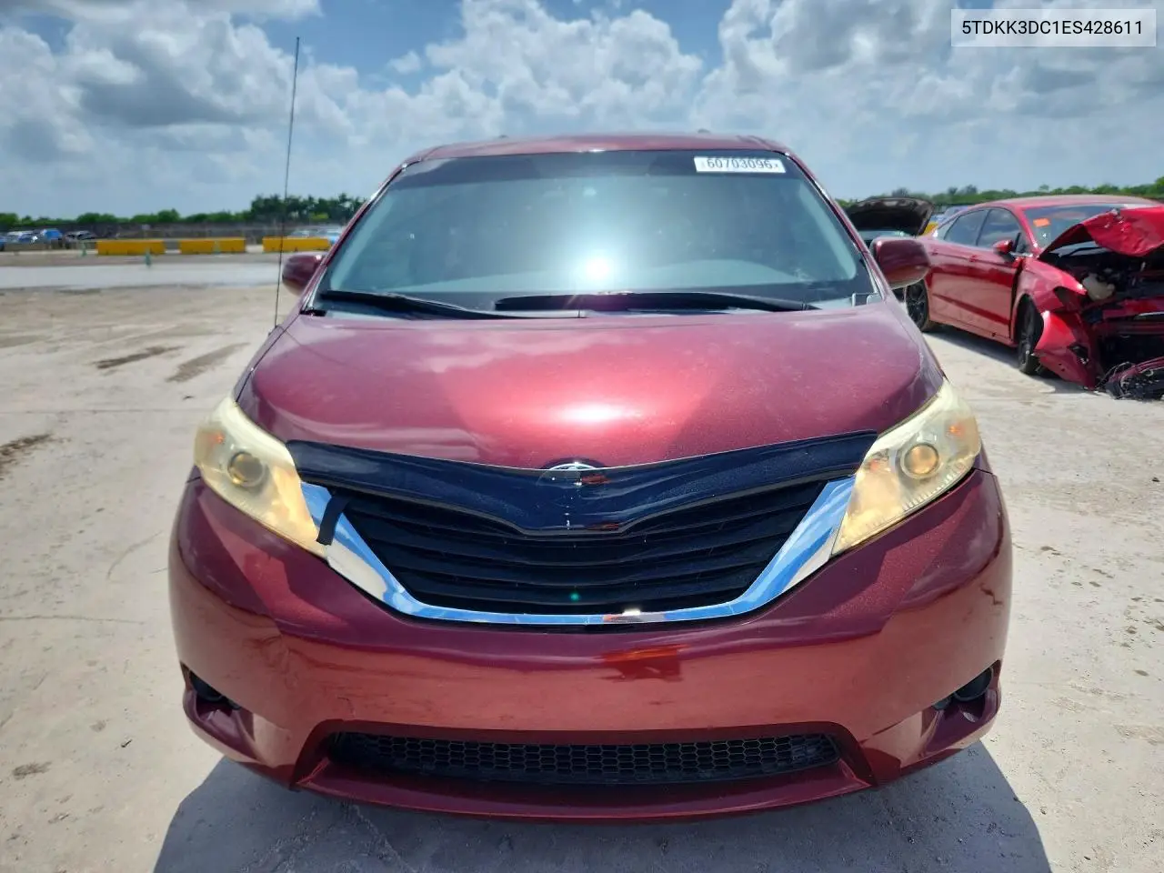 2014 Toyota Sienna Le VIN: 5TDKK3DC1ES428611 Lot: 60703096