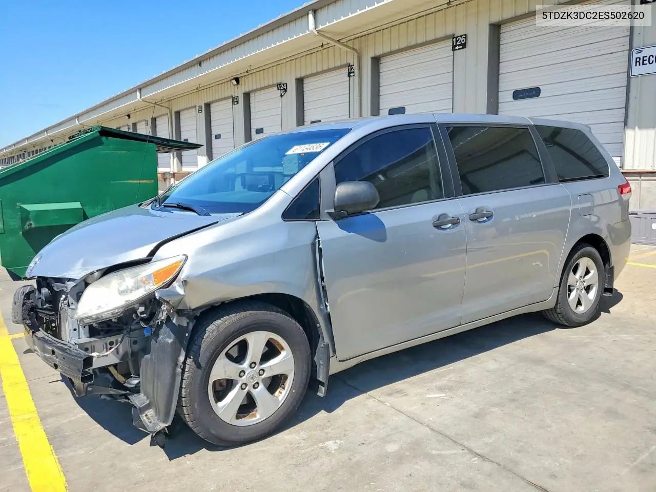 2014 Toyota Sienna L 7-Passenger VIN: 5TDZK3DC2ES502620 Lot: 61134636