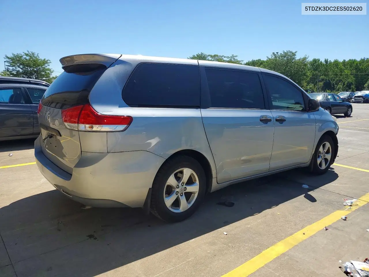 2014 Toyota Sienna L 7-Passenger VIN: 5TDZK3DC2ES502620 Lot: 61134636