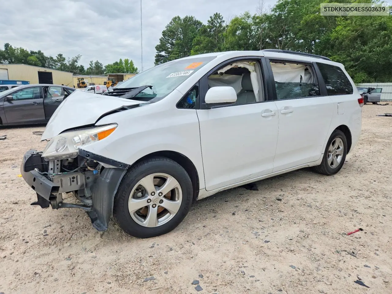 2014 Toyota Sienna Le VIN: 5TDKK3DC4ES503639 Lot: 61565746
