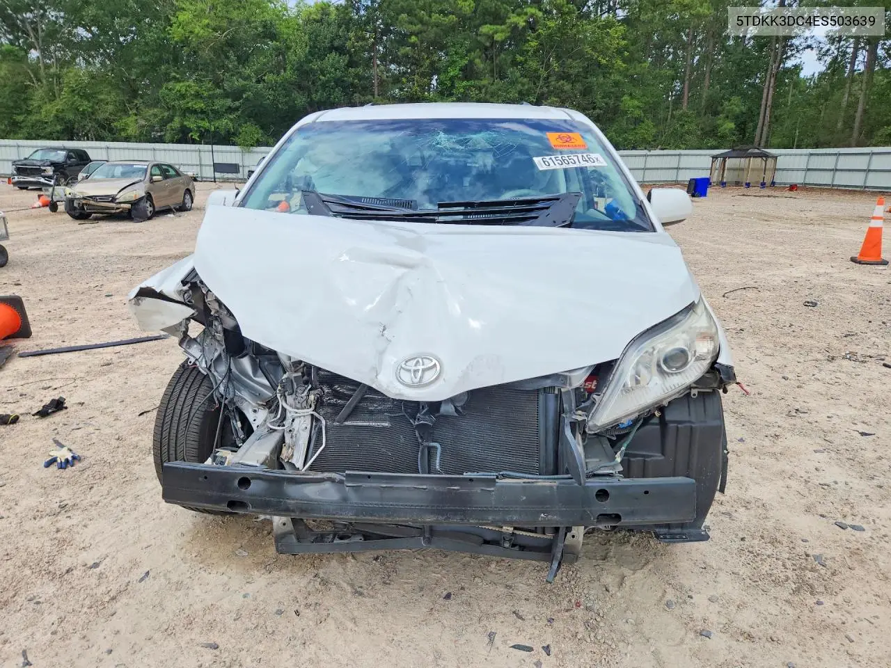 2014 Toyota Sienna Le VIN: 5TDKK3DC4ES503639 Lot: 61565746