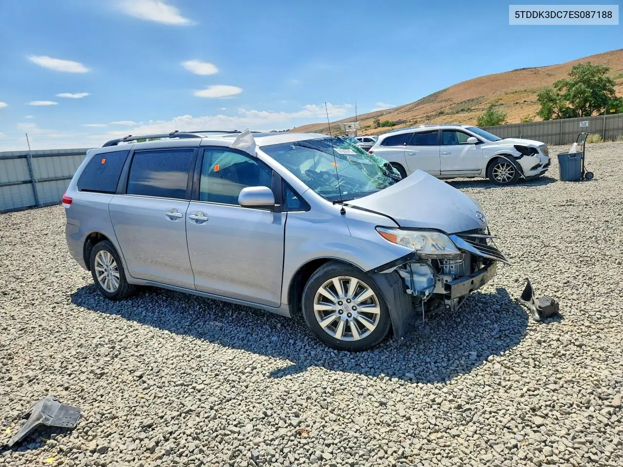 2014 Toyota Sienna Xle 7-Passenger VIN: 5TDDK3DC7ES087188 Lot: 61609916
