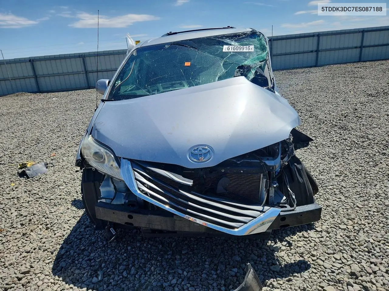2014 Toyota Sienna Xle 7-Passenger VIN: 5TDDK3DC7ES087188 Lot: 61609916