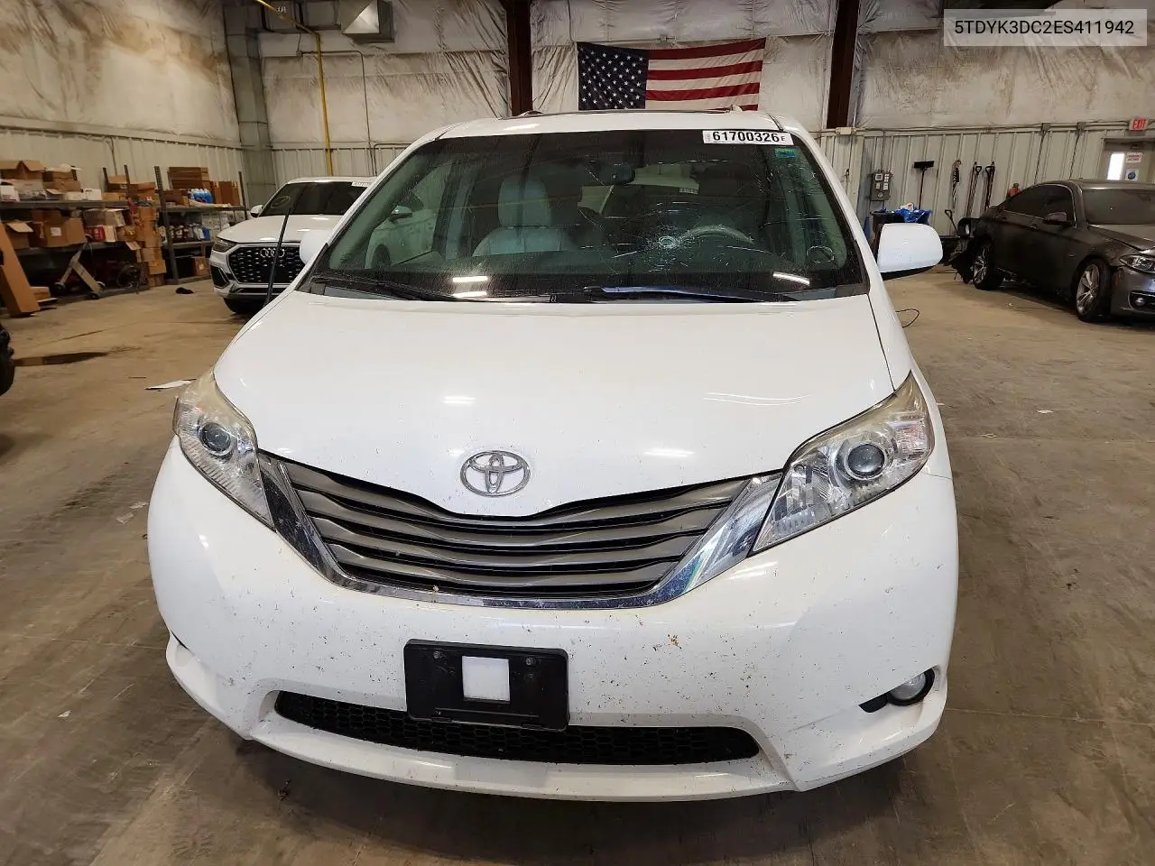 2014 Toyota Sienna Xle 8-Passenger VIN: 5TDYK3DC2ES411942 Lot: 61700326