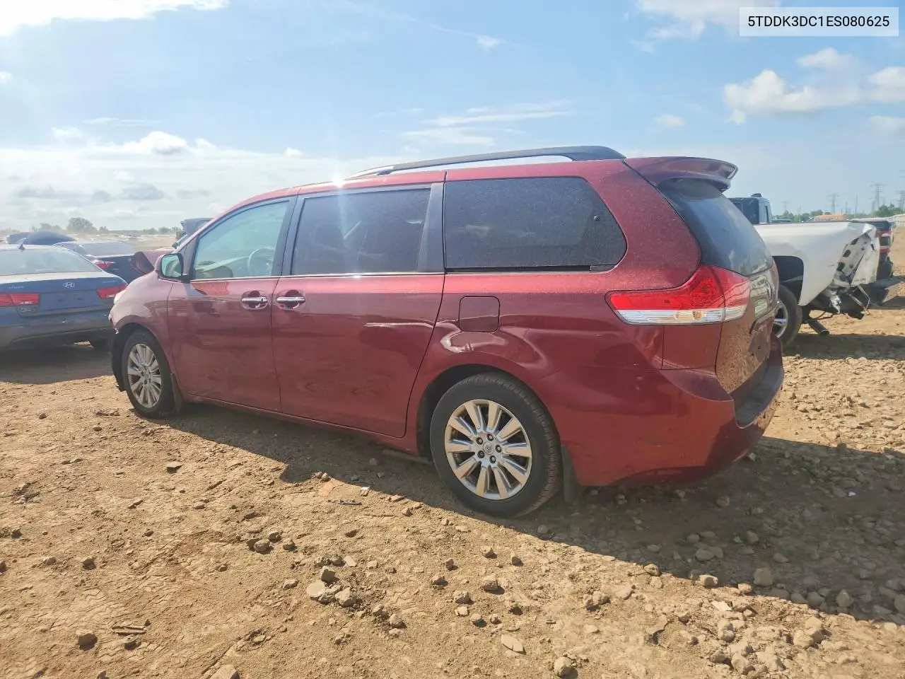 2014 Toyota Sienna Xle 7-Passenger VIN: 5TDDK3DC1ES080625 Lot: 61805516
