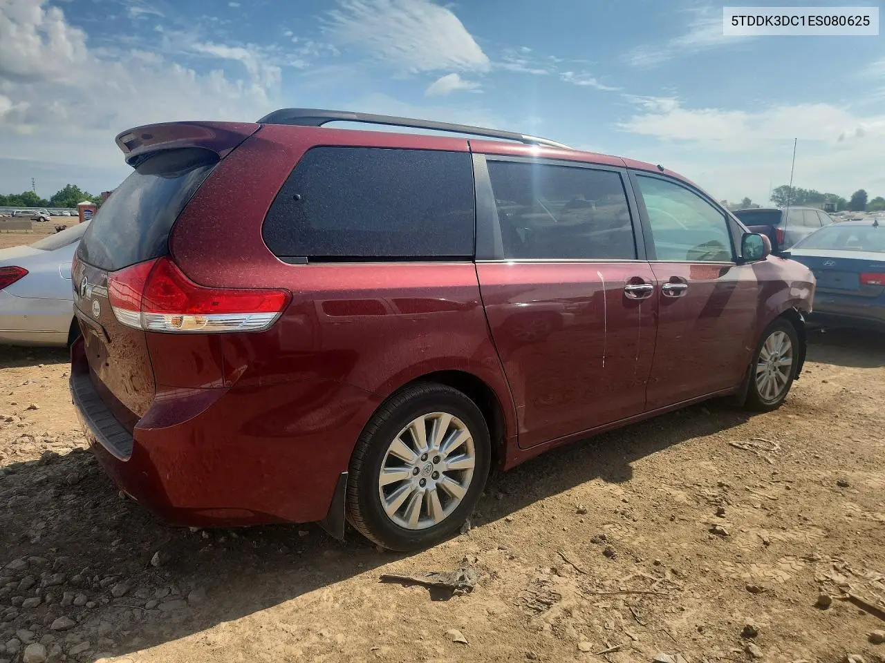 2014 Toyota Sienna Xle 7-Passenger VIN: 5TDDK3DC1ES080625 Lot: 61805516