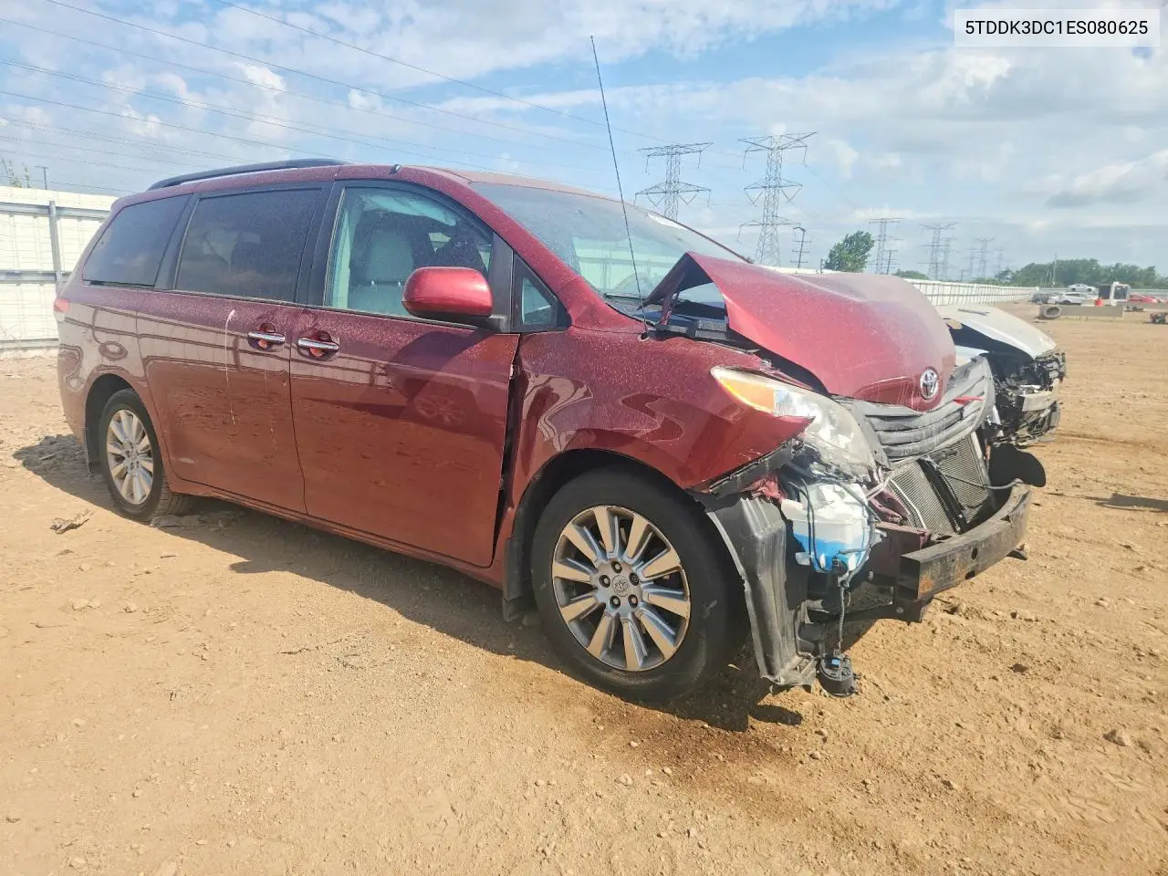 2014 Toyota Sienna Xle 7-Passenger VIN: 5TDDK3DC1ES080625 Lot: 61805516