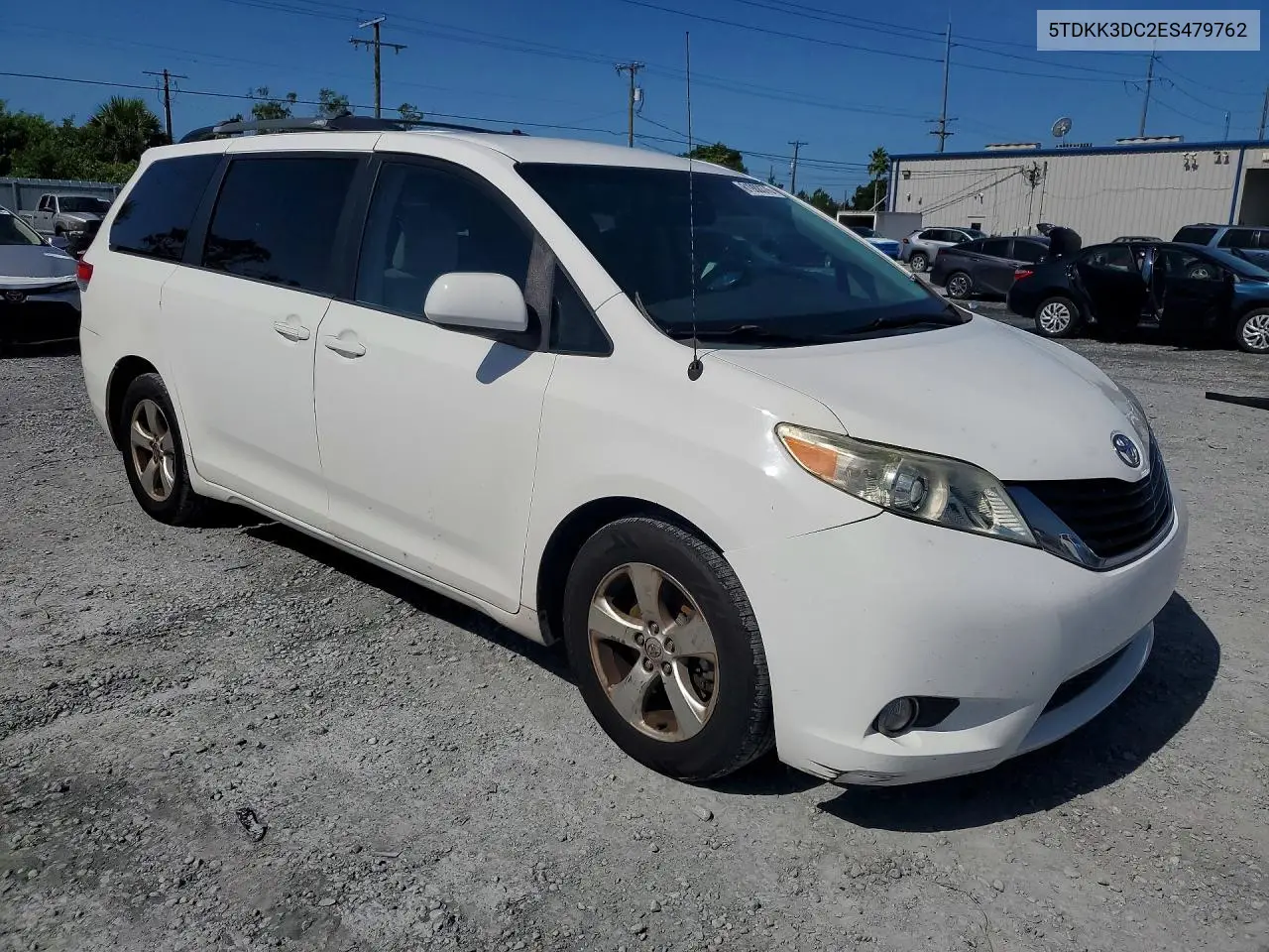 2014 Toyota Sienna Le VIN: 5TDKK3DC2ES479762 Lot: 61988376