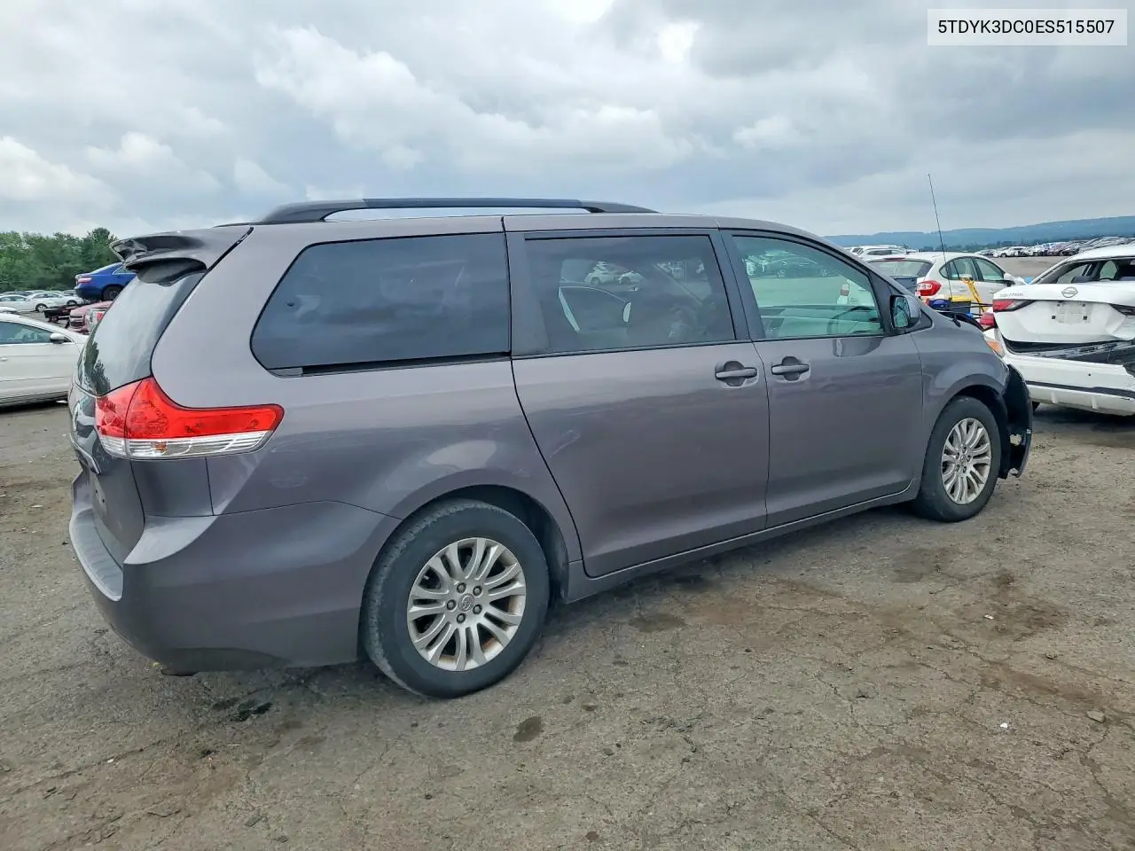 2014 Toyota Sienna Xle 8-Passenger VIN: 5TDYK3DC0ES515507 Lot: 62004286