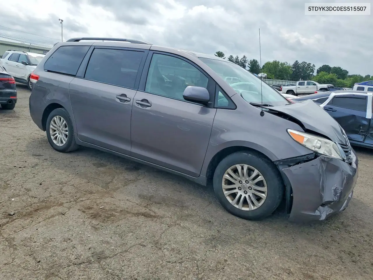 2014 Toyota Sienna Xle 8-Passenger VIN: 5TDYK3DC0ES515507 Lot: 62004286