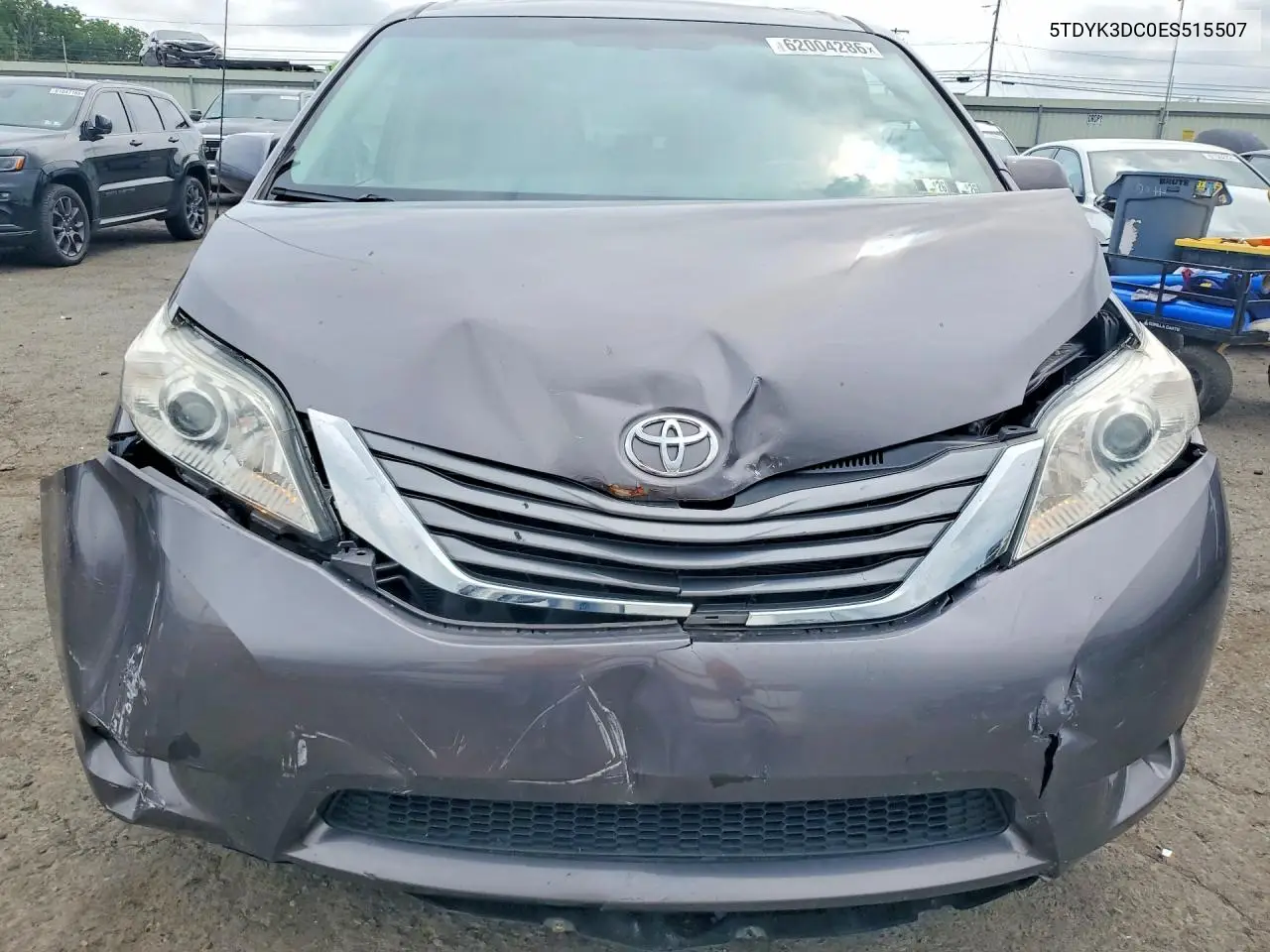 2014 Toyota Sienna Xle 8-Passenger VIN: 5TDYK3DC0ES515507 Lot: 62004286