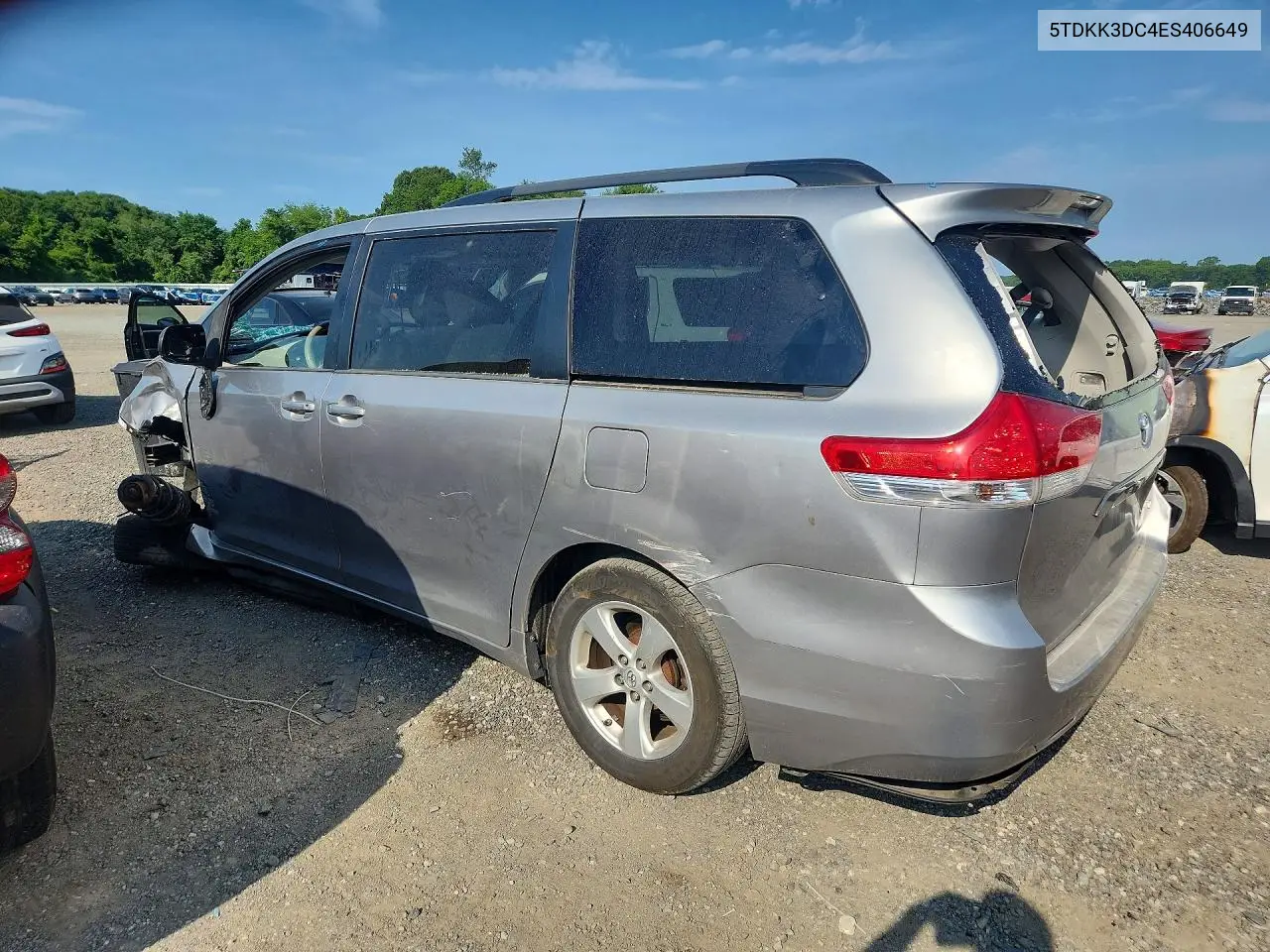 2014 Toyota Sienna Le VIN: 5TDKK3DC4ES406649 Lot: 73344335