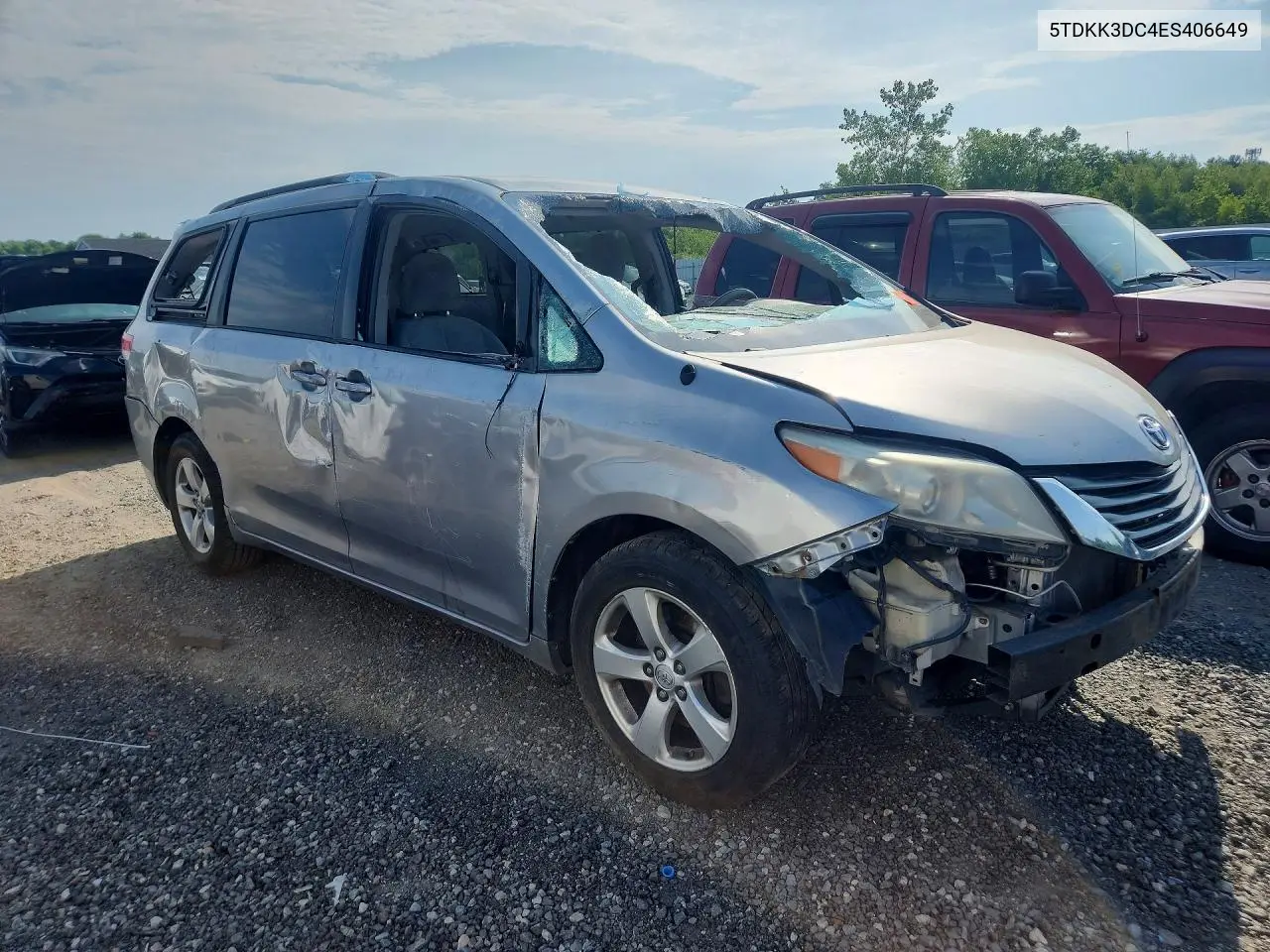 2014 Toyota Sienna Le VIN: 5TDKK3DC4ES406649 Lot: 73344335