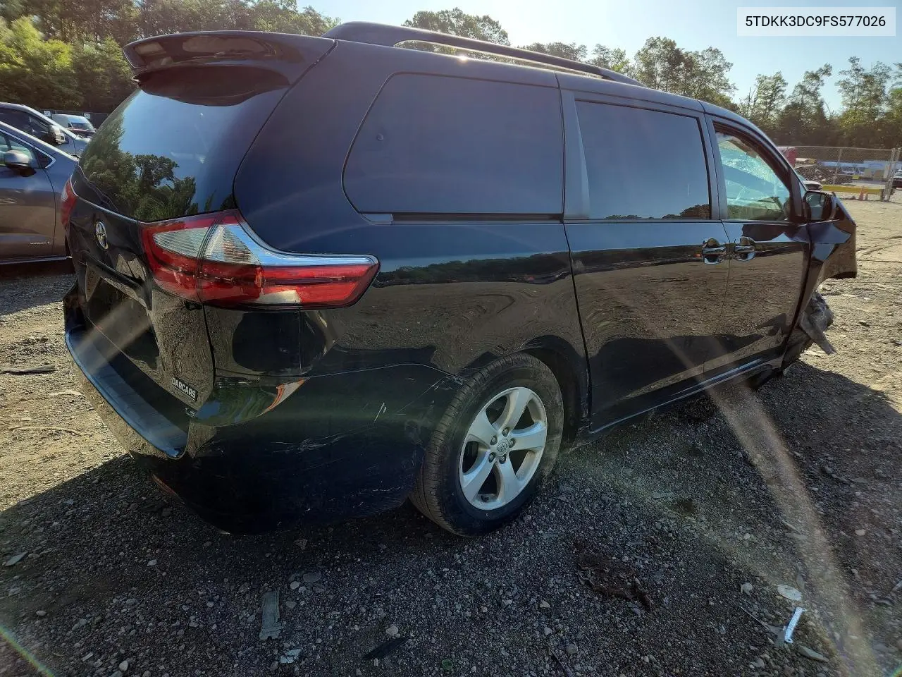 2015 Toyota Sienna Le VIN: 5TDKK3DC9FS577026 Lot: 55724136