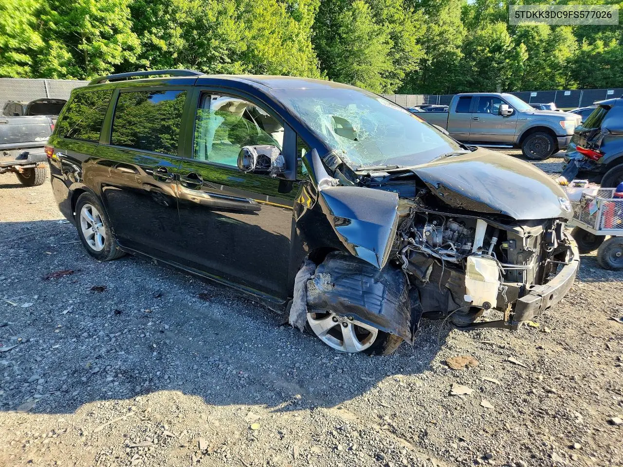 2015 Toyota Sienna Le VIN: 5TDKK3DC9FS577026 Lot: 55724136