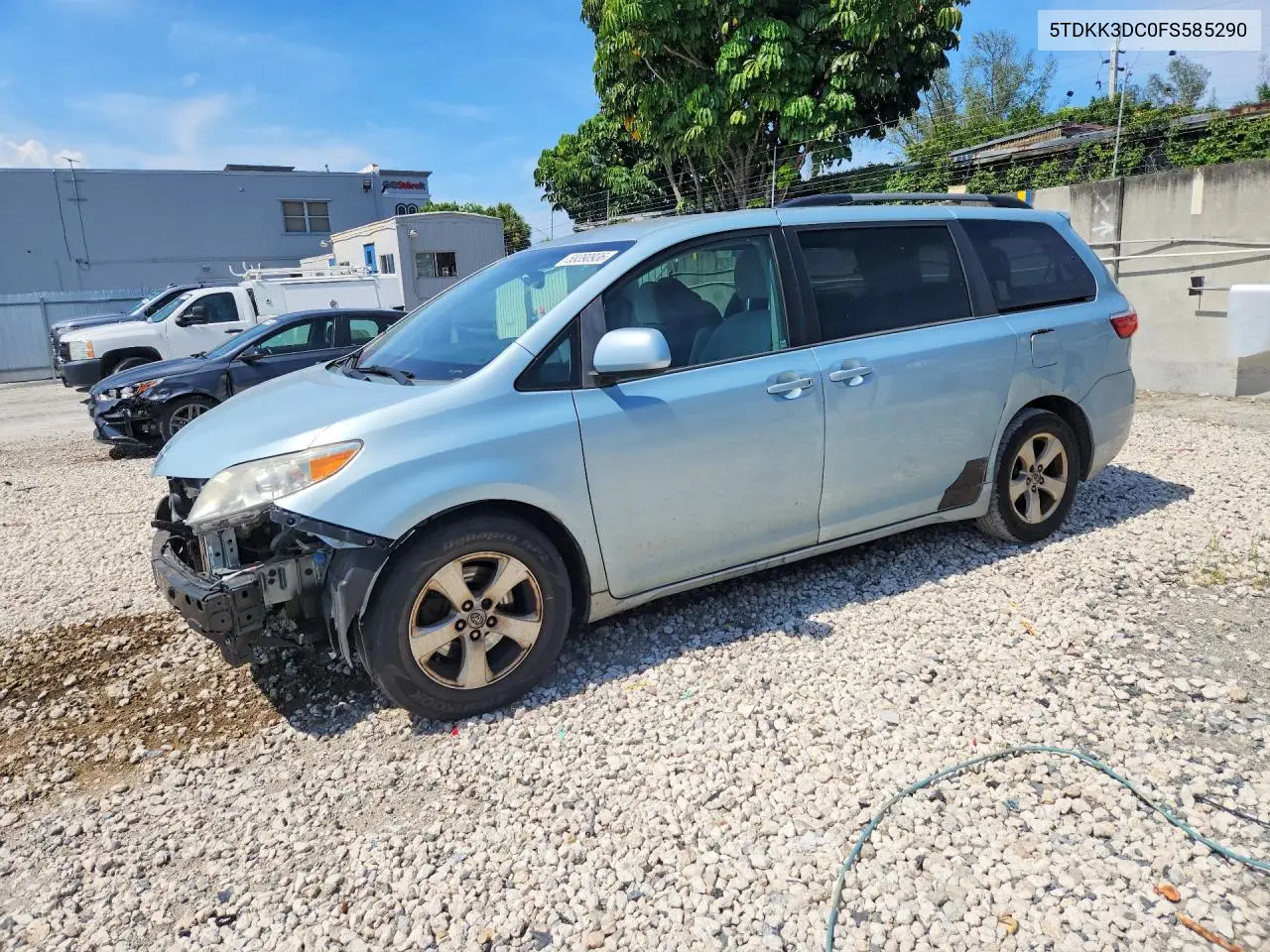 2015 Toyota Sienna Le VIN: 5TDKK3DC0FS585290 Lot: 58390936