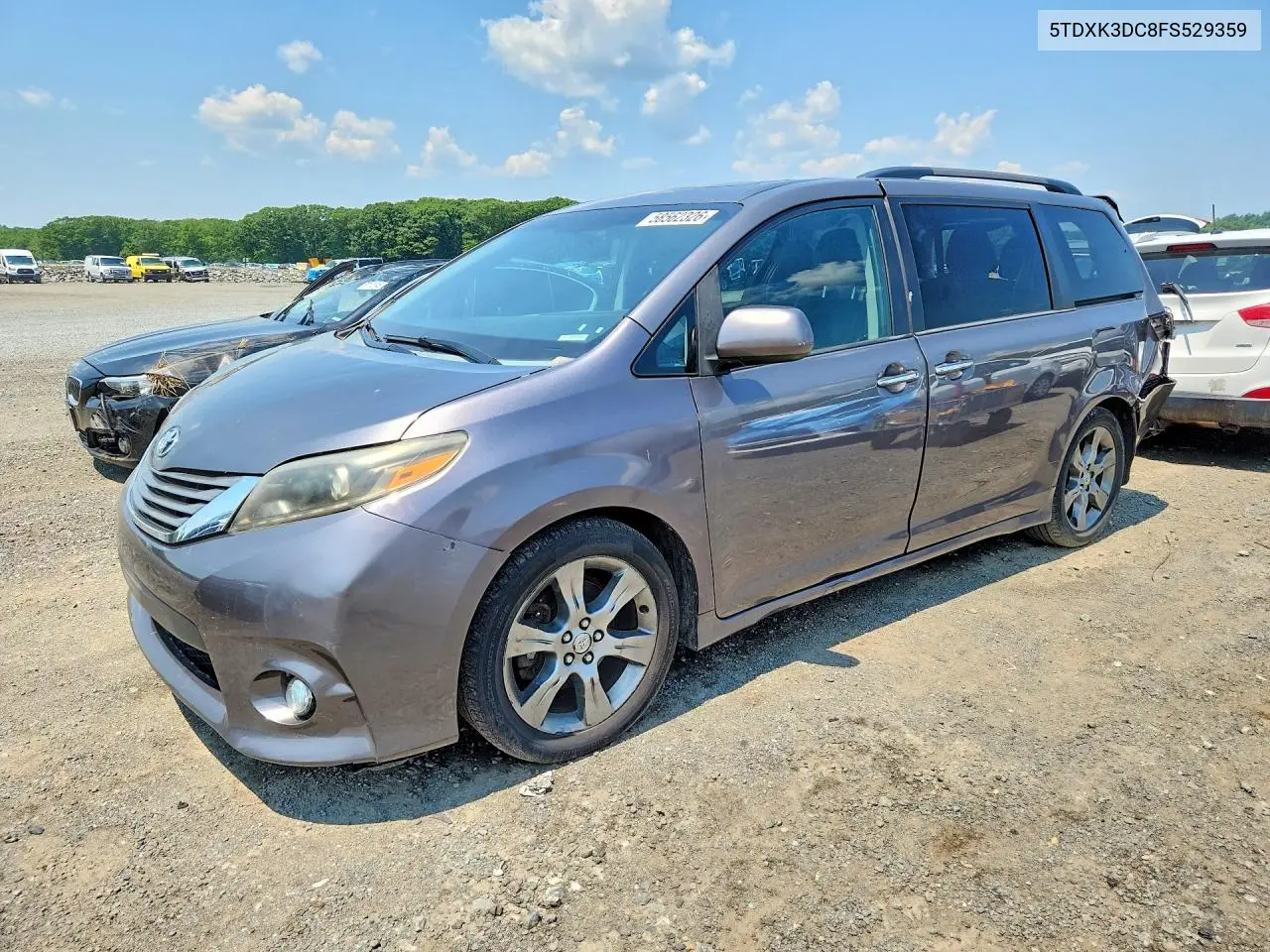 2015 Toyota Sienna Sport VIN: 5TDXK3DC8FS529359 Lot: 58562326